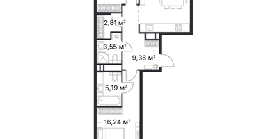 2-к. квартира, 83 м²