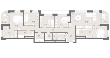 5-к. квартира, 158&nbsp;м²