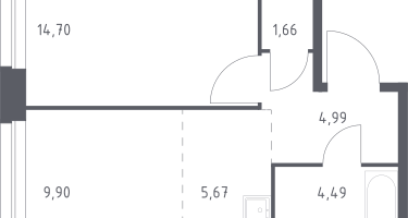 Студия, 41&nbsp;м²