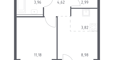 Студия, 36&nbsp;м²