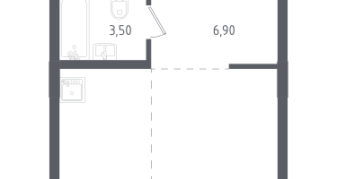 Студия, 28&nbsp;м²