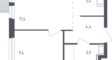 Студия, 32&nbsp;м²