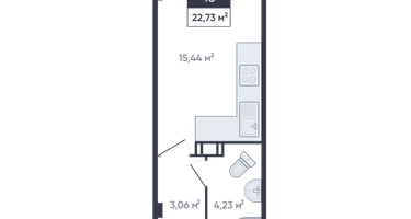 Студия, 22 м²