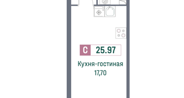 Студия, 25&nbsp;м²