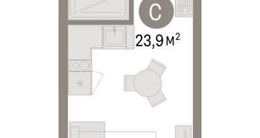 Студия, 23 м²