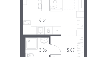 Студия, 27&nbsp;м²