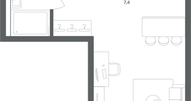 1-к. квартира, 24 м²