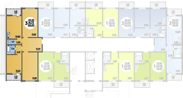 3-к. квартира, 85 м²