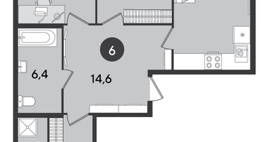 3-к. квартира, 93&nbsp;м²