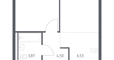 Студия, 34&nbsp;м²