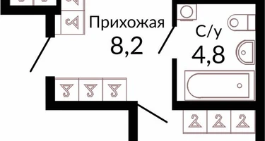 2-к. квартира, 62&nbsp;м²