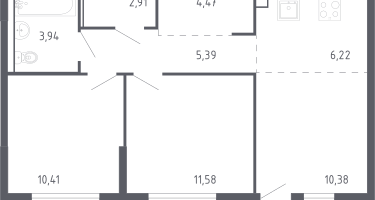 Студия, 55&nbsp;м²