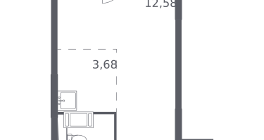 Студия, 26&nbsp;м²