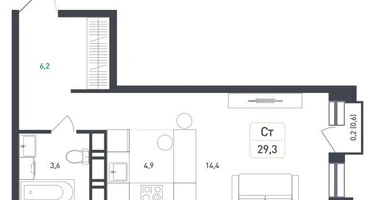 Студия, 29&nbsp;м²