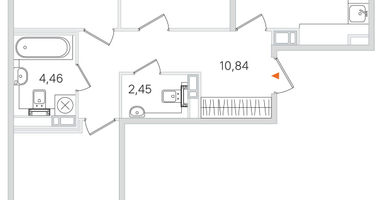 3-к. квартира, 77&nbsp;м²