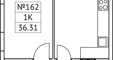 1-к. квартира, 36&nbsp;м²