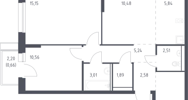 Студия, 63&nbsp;м²