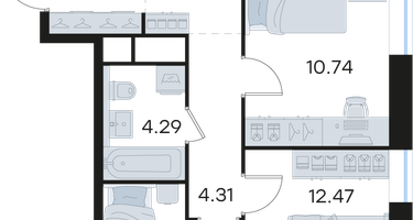 3-к. квартира, 75&nbsp;м²