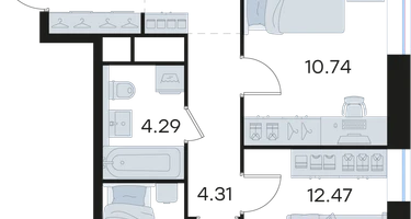 3-к. квартира, 75&nbsp;м²