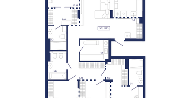 5-к. квартира, 150&nbsp;м²