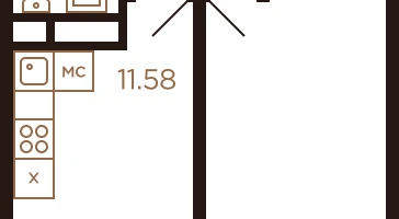 1-к. квартира, 38&nbsp;м²