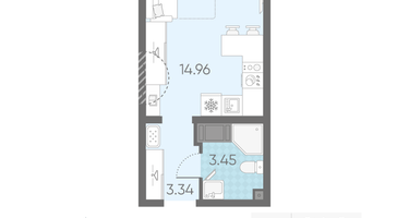 Студия, 21&nbsp;м²