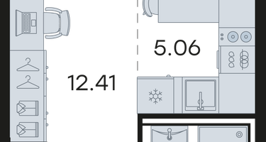 Студия, 24&nbsp;м²
