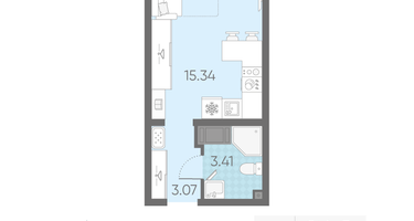 Студия, 21&nbsp;м²
