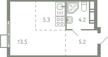 Студия, 27&nbsp;м²