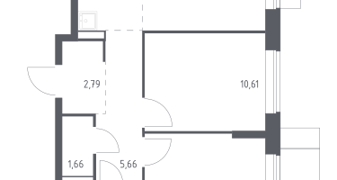 Студия, 54&nbsp;м²