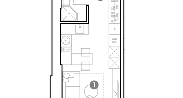 Студия, 25&nbsp;м²