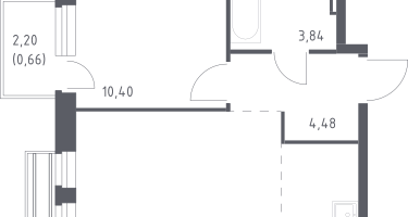 Студия, 36&nbsp;м²