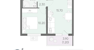 1-к. квартира, 33 м²