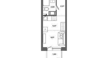 Студия, 16&nbsp;м²