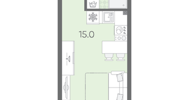 Студия, 21 м²