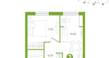 2-к. квартира, 36&nbsp;м²
