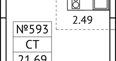 Студия, 21&nbsp;м²