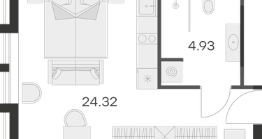 Студия, 28&nbsp;м²