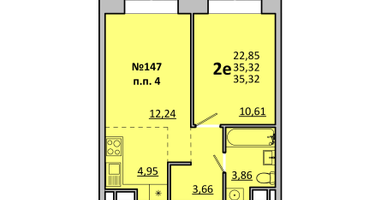 Студия, 35&nbsp;м²