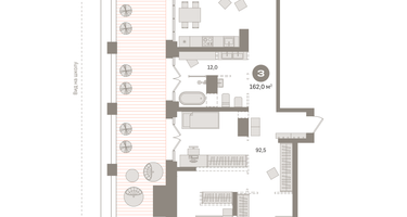2-к. квартира, 162&nbsp;м²