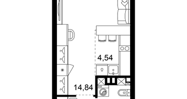 1-к. квартира, 29&nbsp;м²