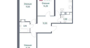 Студия, 84&nbsp;м²