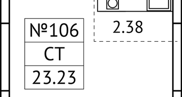 Студия, 23&nbsp;м²