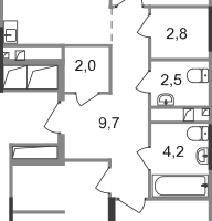 3-к. квартира, 81&nbsp;м²