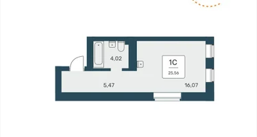 Студия, 25&nbsp;м²