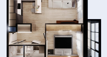 2-к. квартира, 43&nbsp;м²