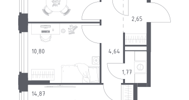 2-к. квартира, 49&nbsp;м²