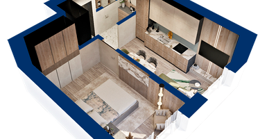 1-к. квартира, 35&nbsp;м²