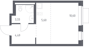 Студия, 24&nbsp;м²