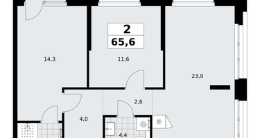 2-к. квартира, 65&nbsp;м²